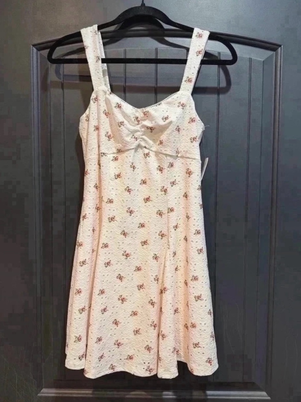 Altar'd State Cream Mini Dress with Pink Floral Ditsy Print